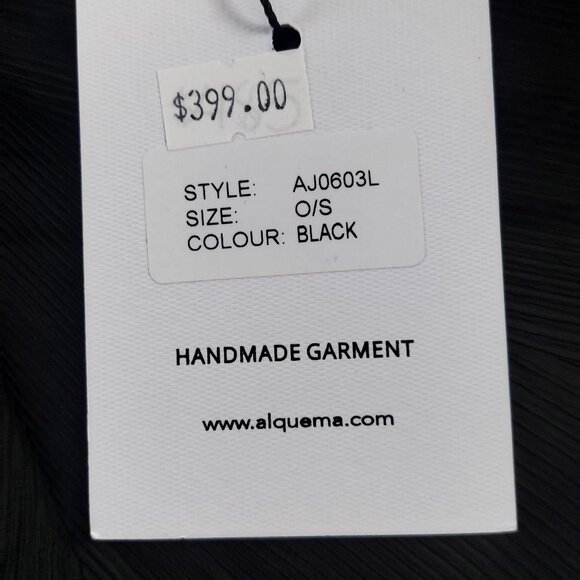 Alquema Handmade, Knee Length, Sheer Nikki Coat in Black - Size O/S NWT - Picture 12 of 13